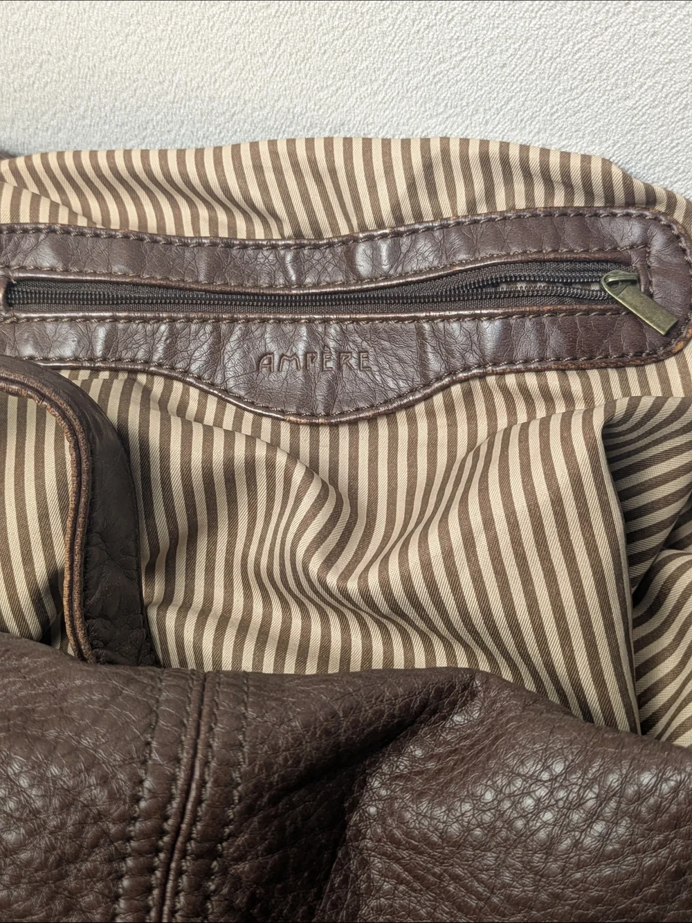 Ampere Brown Pebbled Hobo Slouchy Hobo Bag Oversized Everyday Fashionable Casual